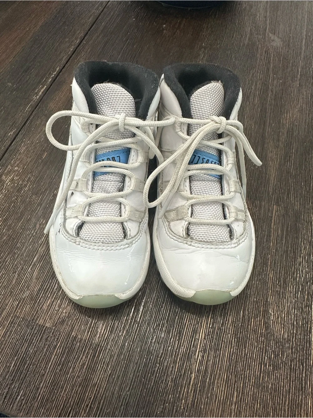 Jordan Kids White and Black High-Top Sneakers